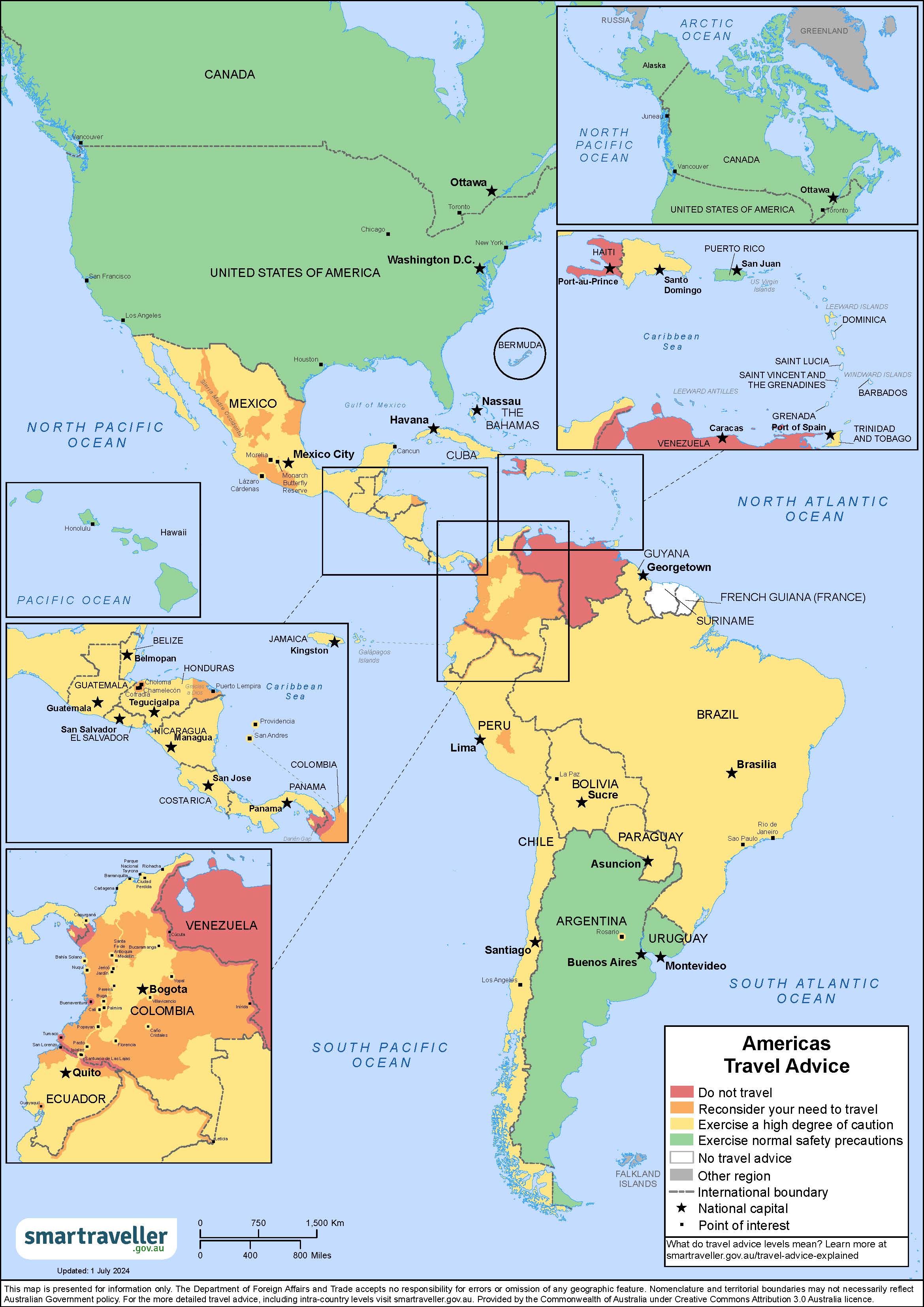 Map of the Americas