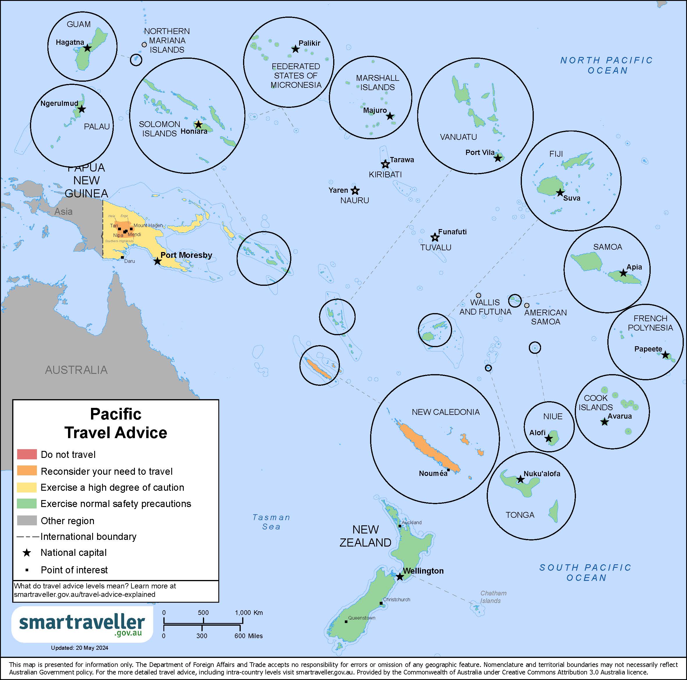 Map of the Pacific