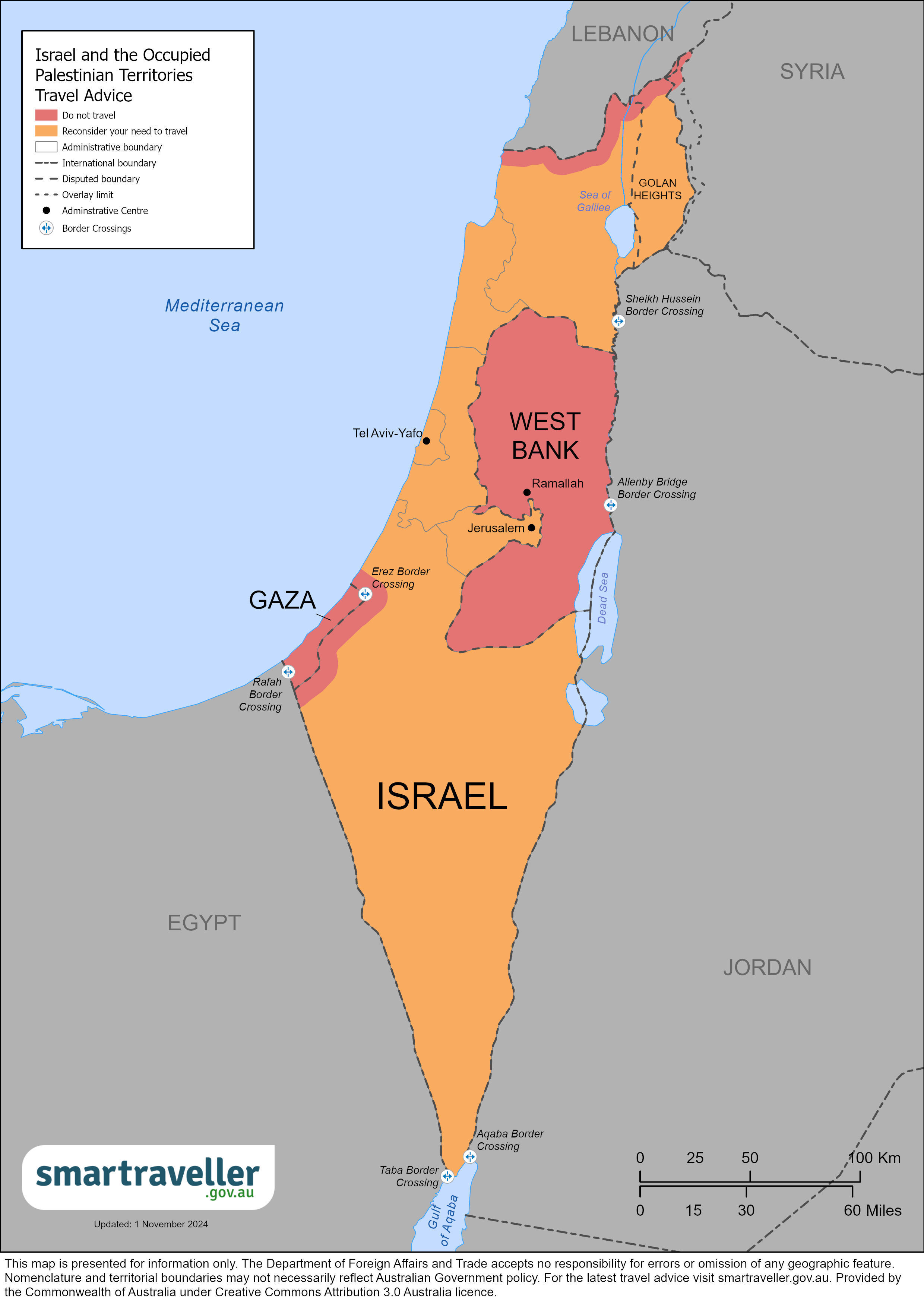 Israel & OPT Map - November 2024