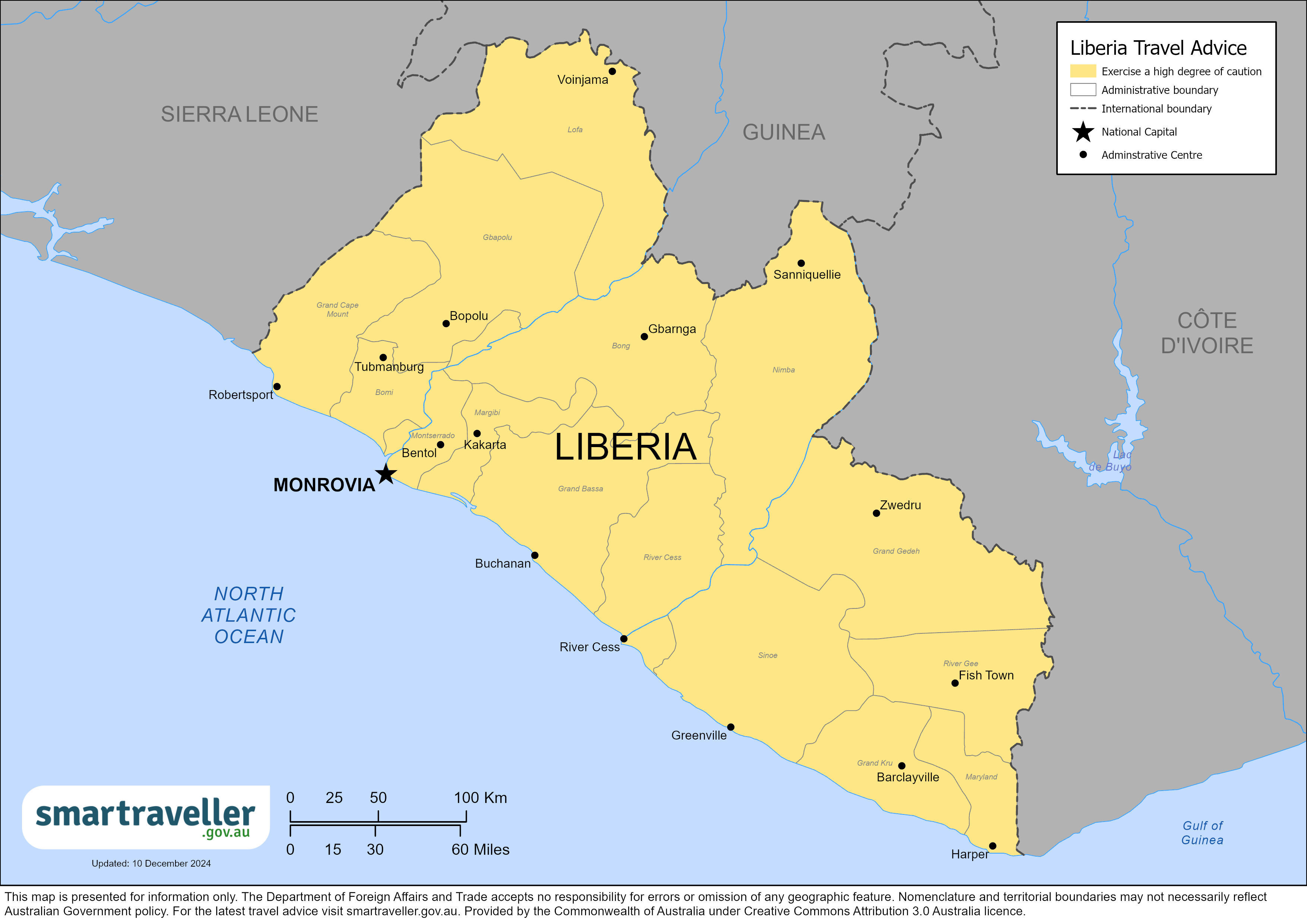 Liberia map