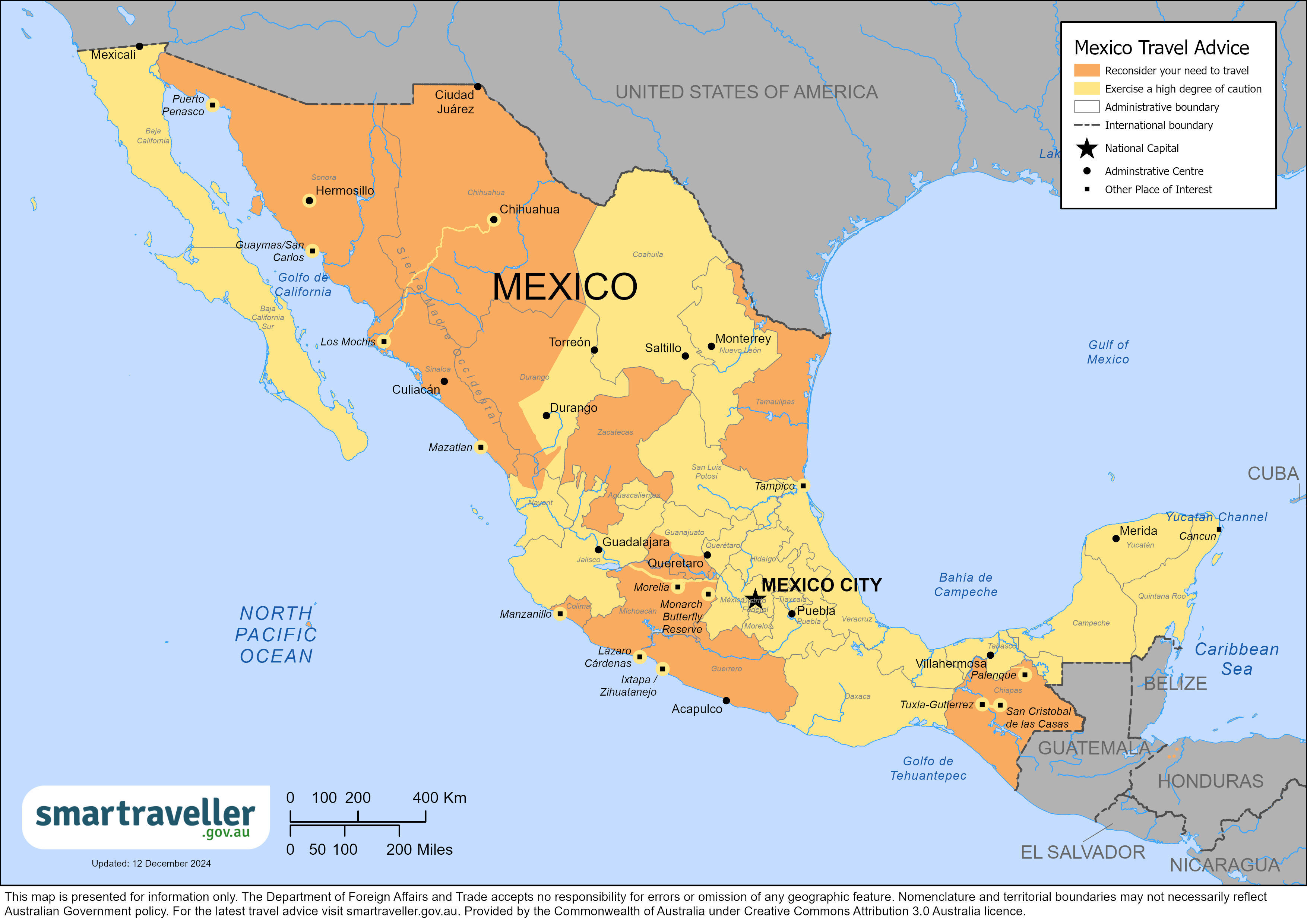 Mexico Map December 2024